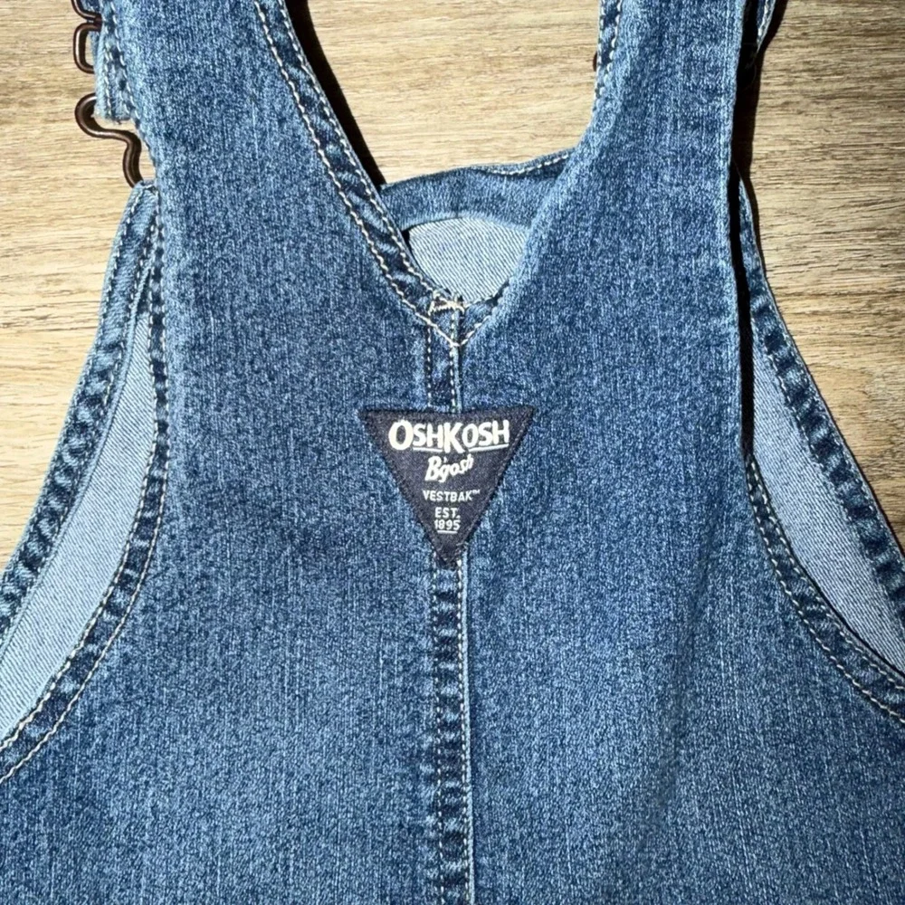 OshKosh B'gosh Denim Overalls Toddler‎ Size 5T Blue Jean Logo Classic Unisex